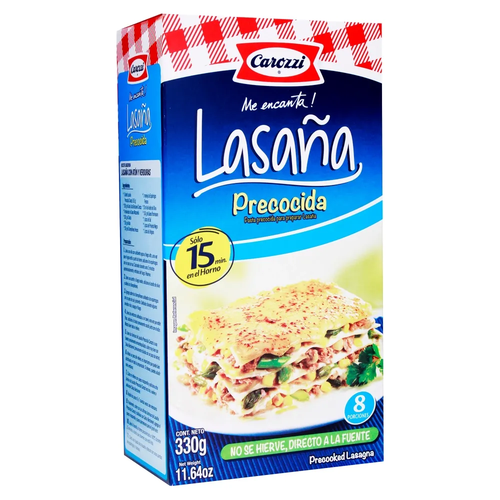 Lasaña Precocida Carozzi 330 G