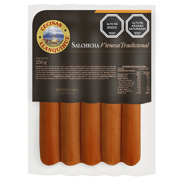 [1668] Salchicha Llanquihue 250 Gr