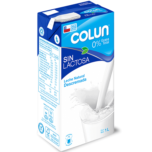 Leche Sin Lactosa Colun 1 Lt