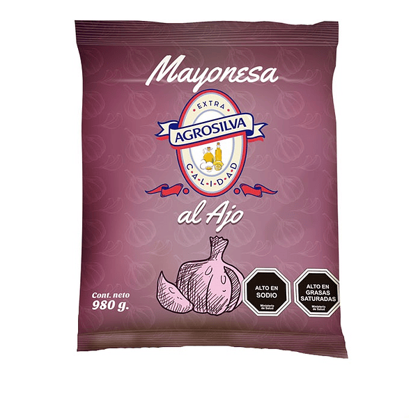 Mayonesa Ajo Agrosilva 980 Gr