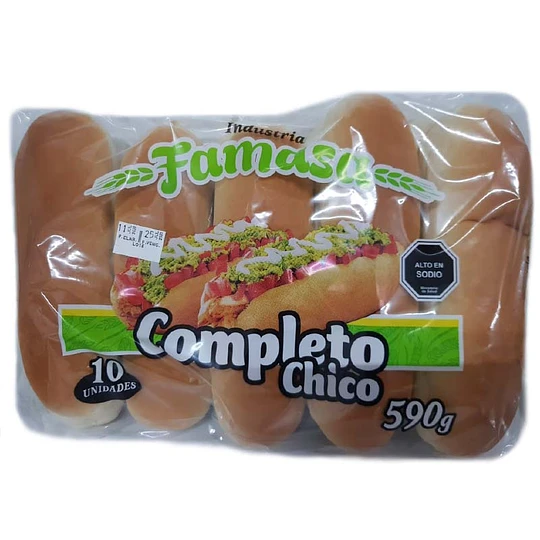 Pan Completo Chico Famasa 10U