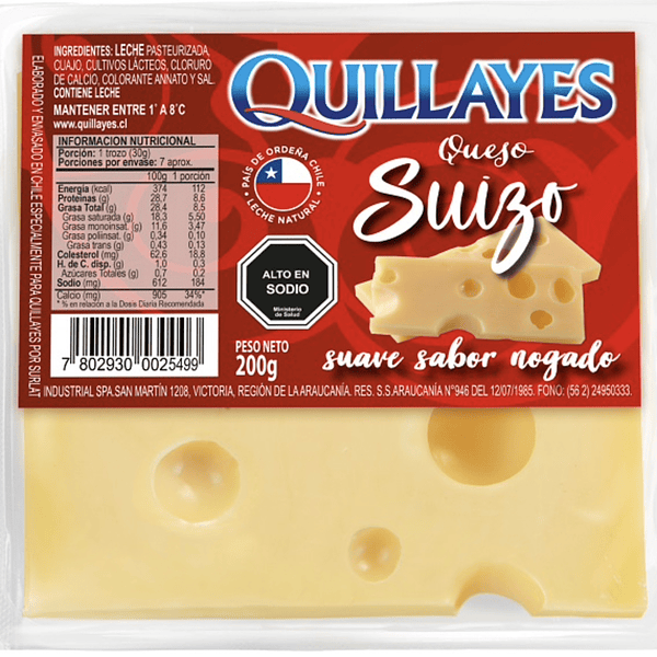 Queso Suizo Quillayes 200 G