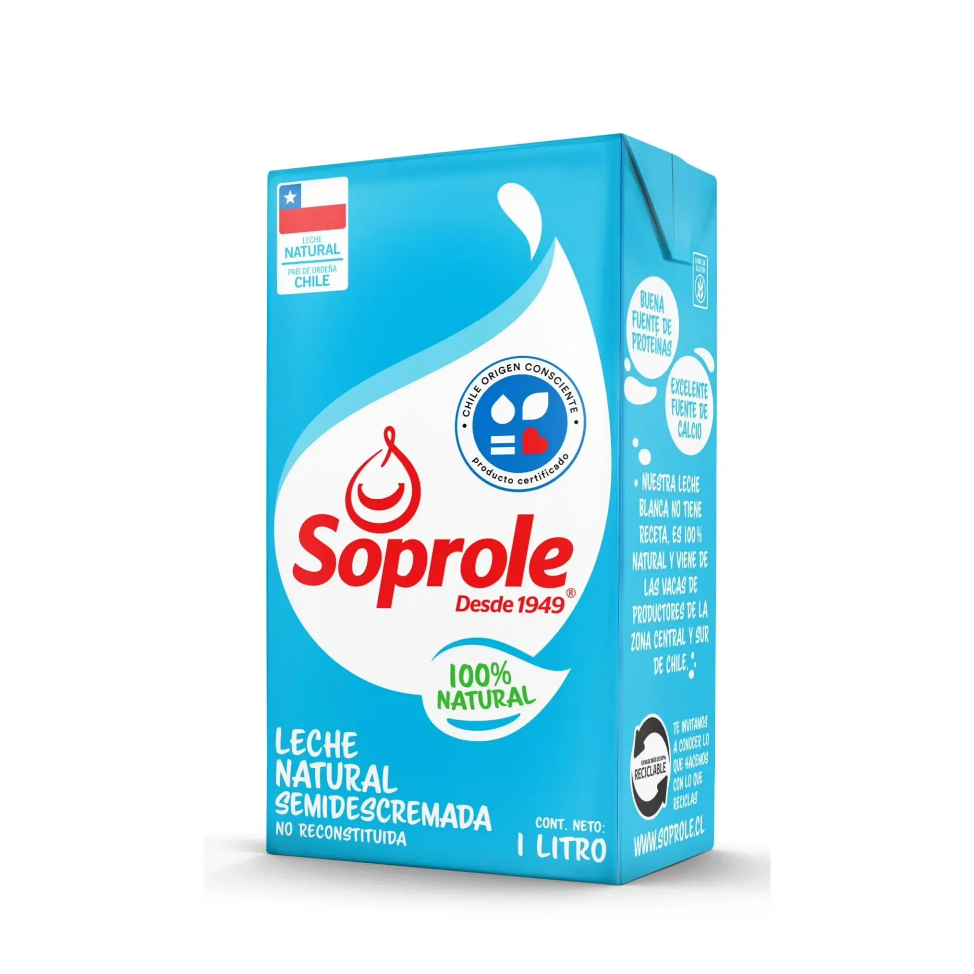 [240] Leche Semi Descremada Soprole 1 Lt