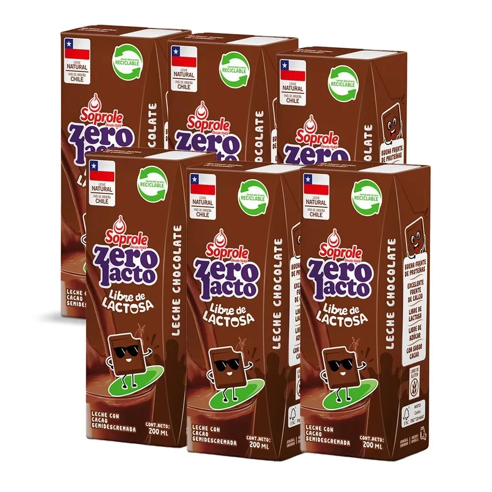 [244] Leche Choco Zerolacto 200 Cc Soprole 