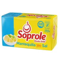 Mantequilla Sin Sal Soprole 250 Gr